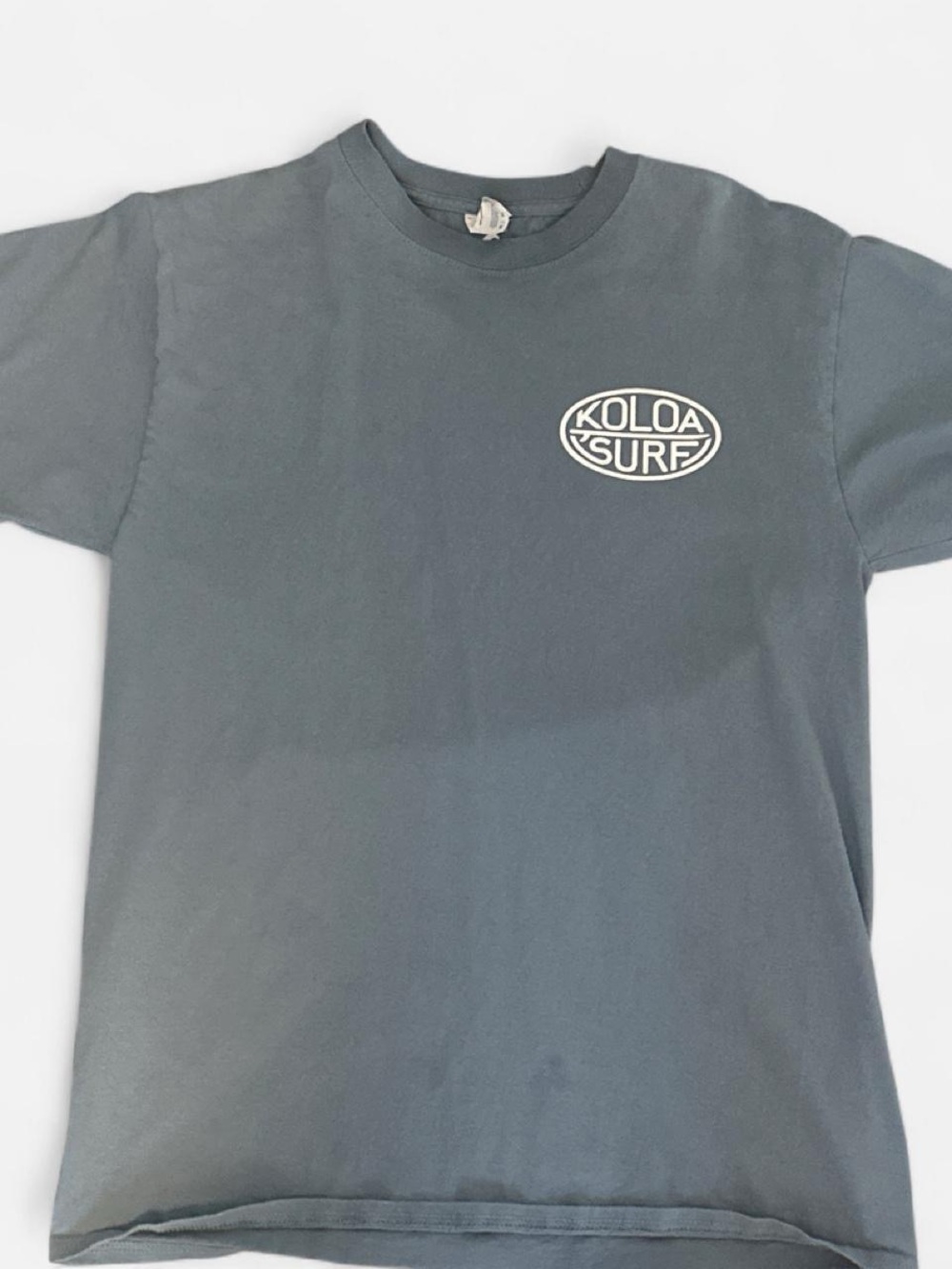 Koloa Surf blue t-shirt with white oval logo #surf #hawaii